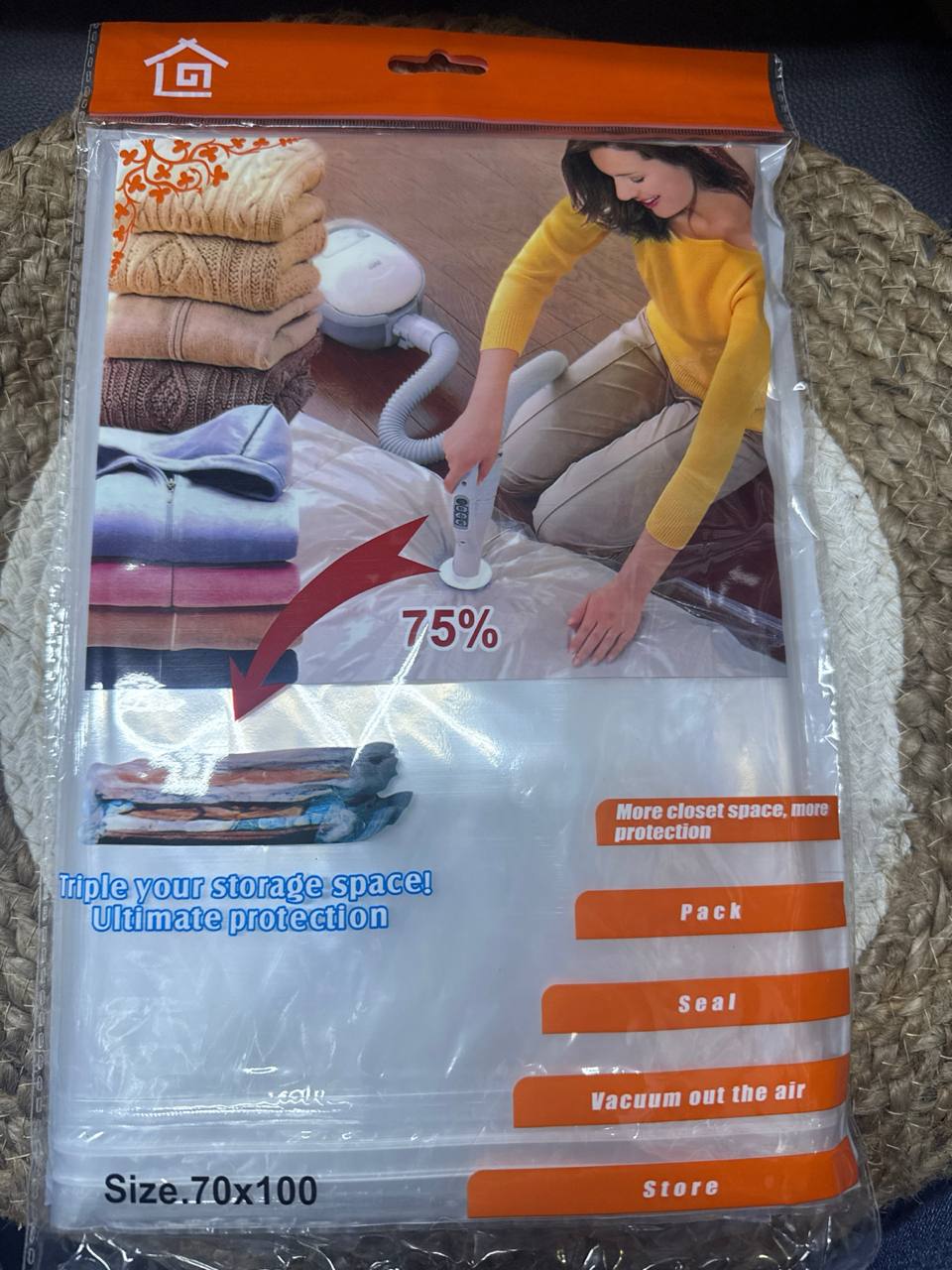 كياس شفط ملابس حجم 100*70
