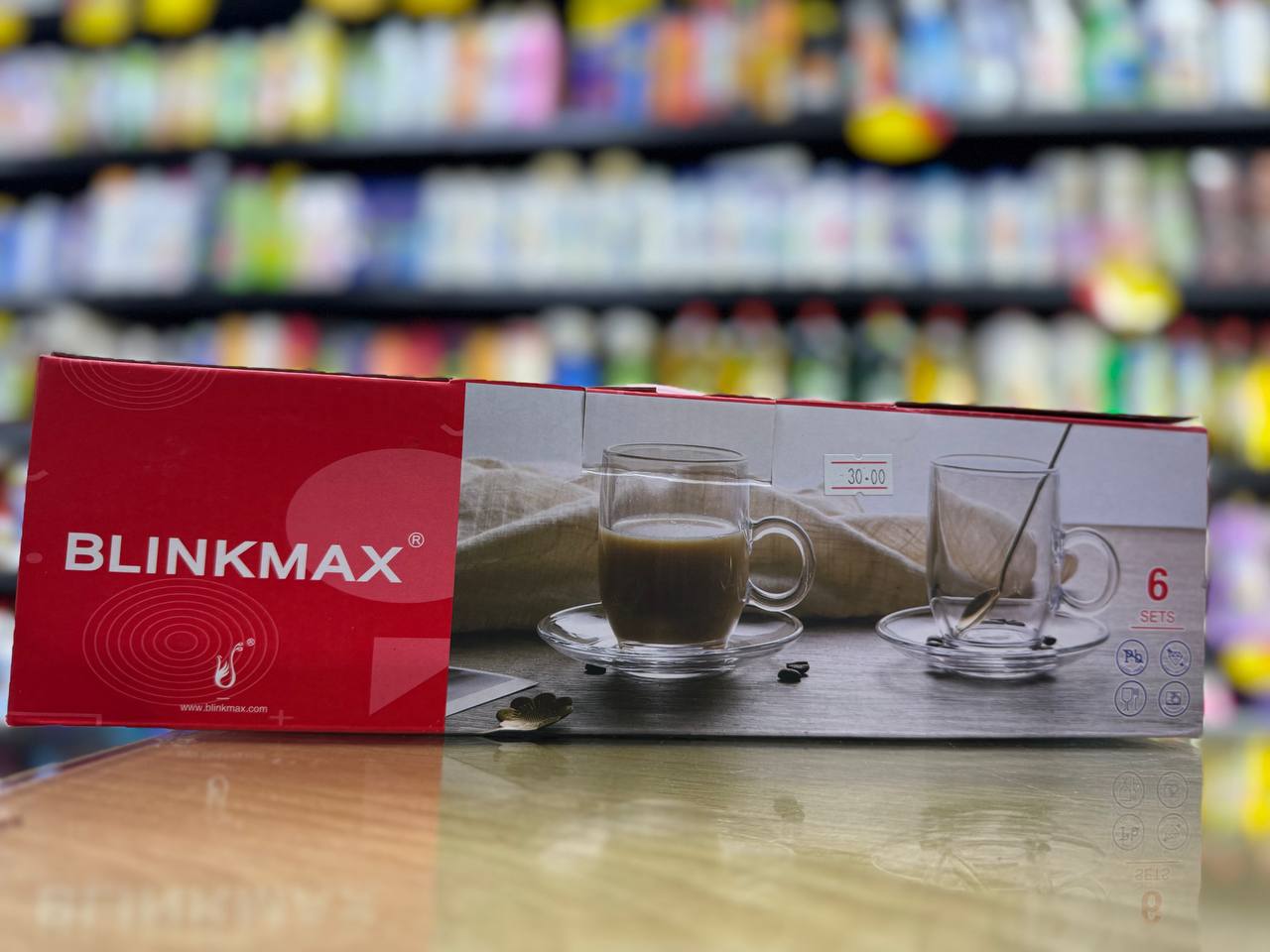طقم كاسات زجاج ( BLINK.MAX) 